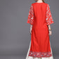 Biba Women Red Floral Printed Extended Sleeves Kurta - Swadesiicart