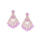 Tehzeeb Creations Gold Polish Kundan Purple Colour Earrings | Swadesiicart