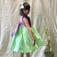 ArthLife Purple And Green Butterfly Partywear Dress