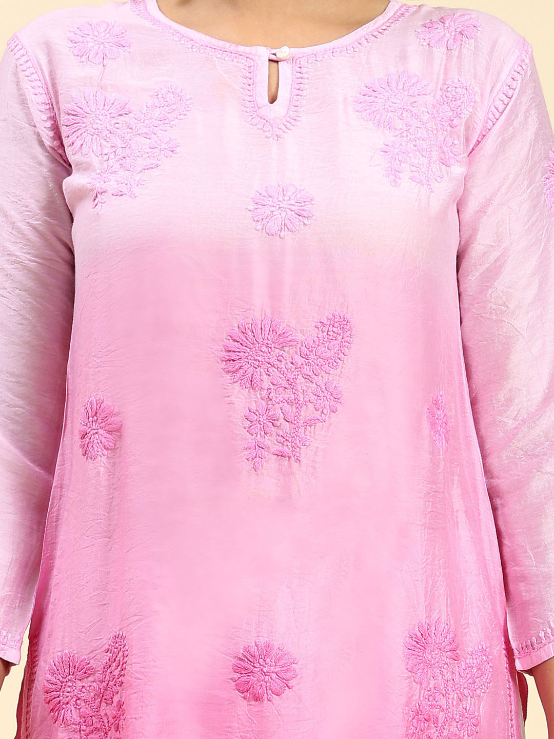 HOUSE OF KARI Floral Chikankari Embroidered Kurta | Swadesiicart