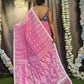 Exclusive Collection Beautiful Light Pink Jaal Jamdani Saree - Swadesiicart