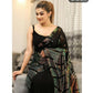 Arfa Fashion House Black Georgette Sequince Saree