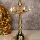 CraftVatika Gold-Toned Brass Kerala Diya Oil Lamp Stand | Swadesiicart