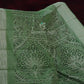 Leaf Green Coloured Block Print Semi Chanderi Saree By Gayathri Reddy Designer Studio | Swadesiicart