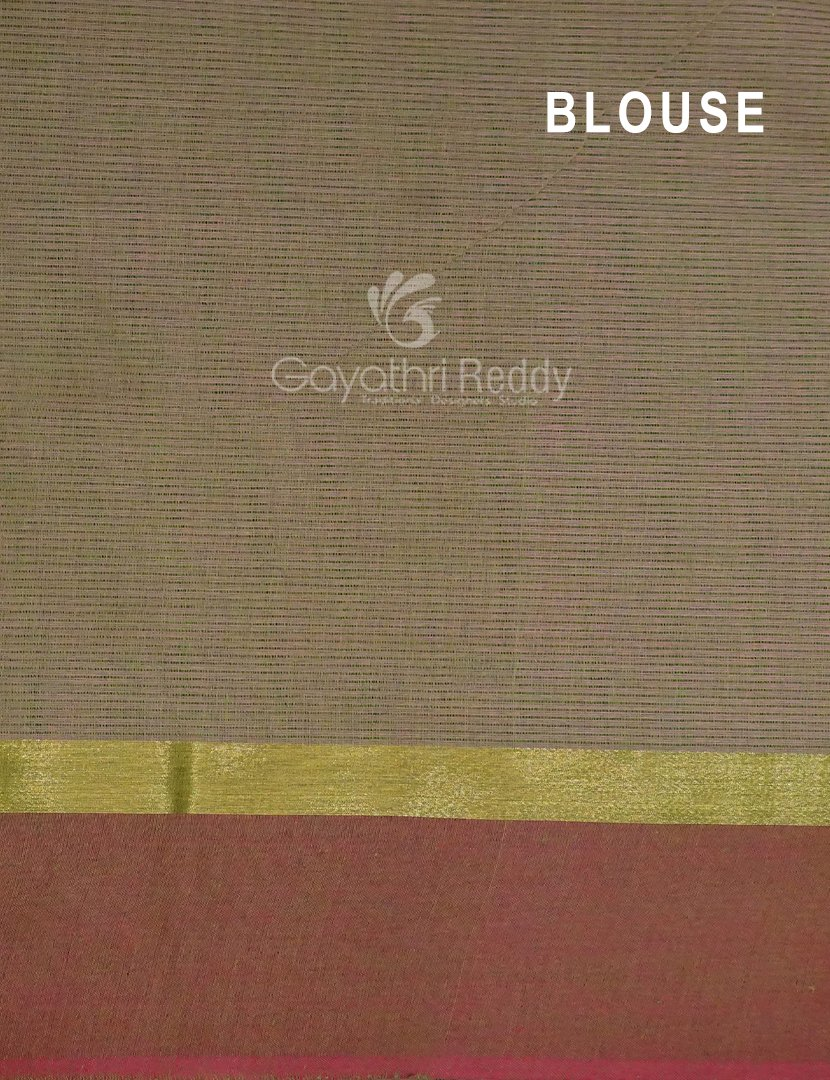 Dual Shades of Baby Pink With Contrast Blouse Pure Mangalgiri Cotton By Gayathri Reddy Designer Studio | Swadesiicart