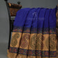 Ink Blue With Light Chikoo Leheriya Georgette Saree By Gayathri Reddy Designer Studio | Swadesiicart