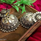 Tehzeeb Creations Women's Silver Colour Oxidised Earrings With Mirror Work | Swadesiicart