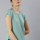 MKH Women Green Extended Sleeves Dri-FIT Sports T-shirt - Swadesiicart