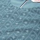 All About You Women Grey Ethnic Motifs Embroidered Regular Chikankari Kurta with Palazzos | Swadesiicart