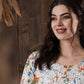 ADA Floral Printed Round Neck Regular Lucknowi Chikankari Kurta with Trousers | Swadesiicart