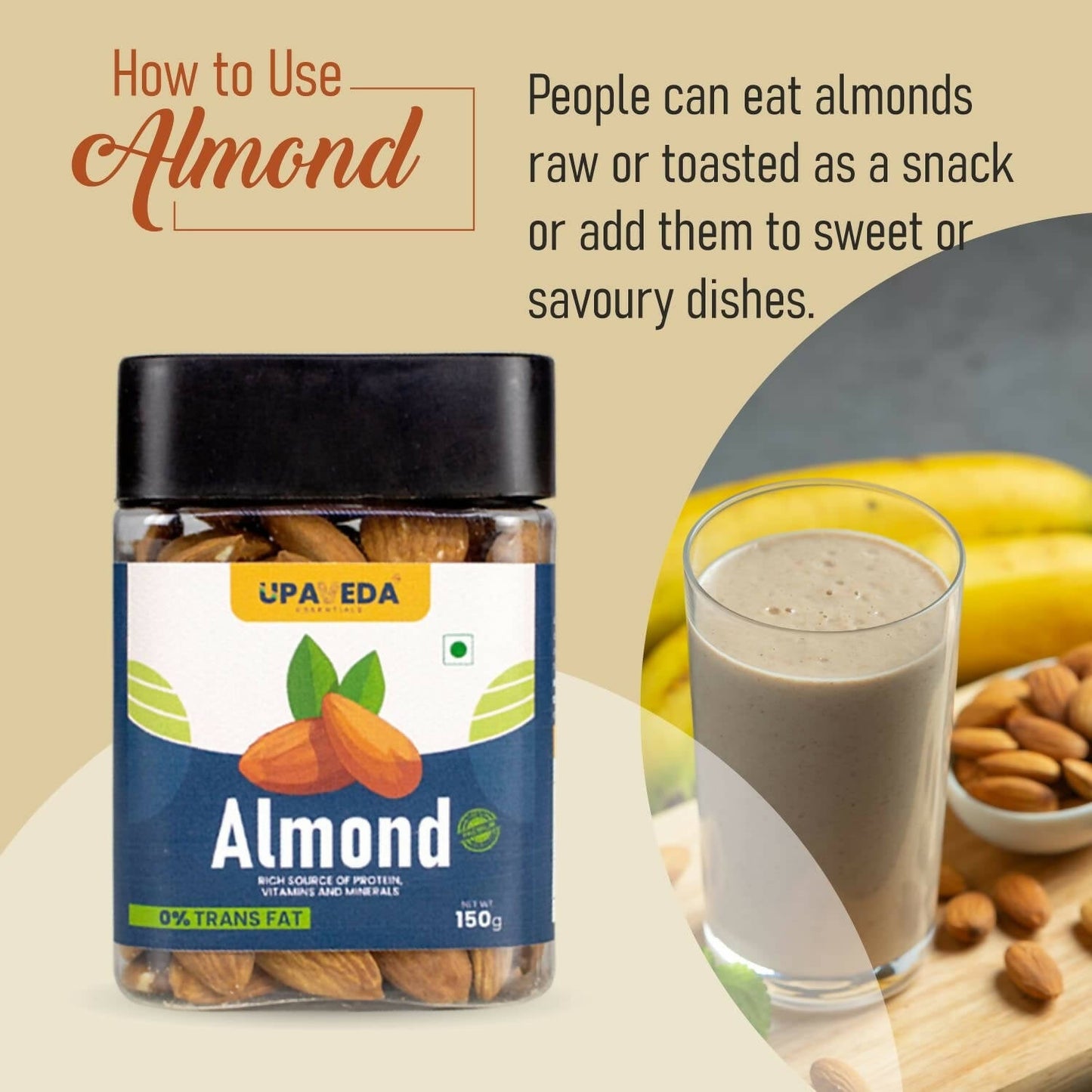Upaveda Almonds | Swadesiicart
