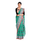 Exclusive Collection 100% Pure Cotton Green Tant Saree With Hand Weaving Work - Swadesiicart