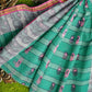 Exclusive Collection 100% Pure Cotton Green Tant Saree With Hand Weaving Work - Swadesiicart