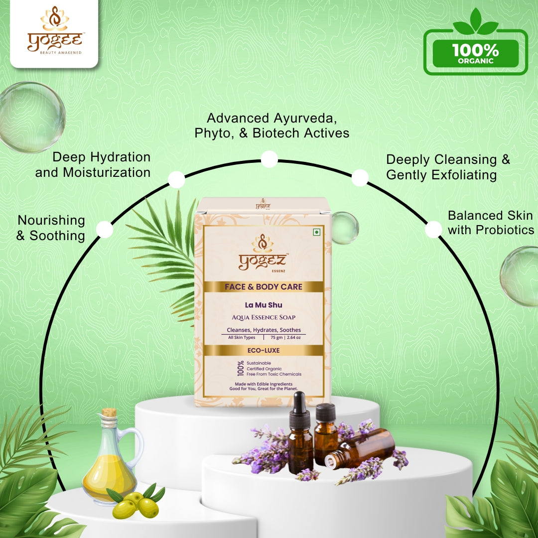 Yogez La Mu Shu Aqua Essence Soap - Swadesiicart