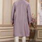 Raivat Ethnic Banarasi Art Silk Hand Work Kurta Pajama In Purple Colour | Swadesiicart