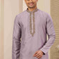 Raivat Ethnic Banarasi Art Silk Hand Work Kurta Pajama In Purple Colour | Swadesiicart