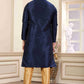 Raivat Ethnic Banarasi Art Silk Hand Work Kurta Pajama In Blue Colour | Swadesiicart