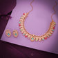 Tehzeeb Creations Rose Gold Baby Multi Necklace With Pair Of Earrings - Swadesiicart