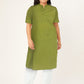 HERE&NOW Women Sap Green Solid Symmetric Kurta - Swadesiicart