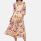 Souchii Women Multicoloured Floral Print Fit And Flare Dress - Swadesiicart