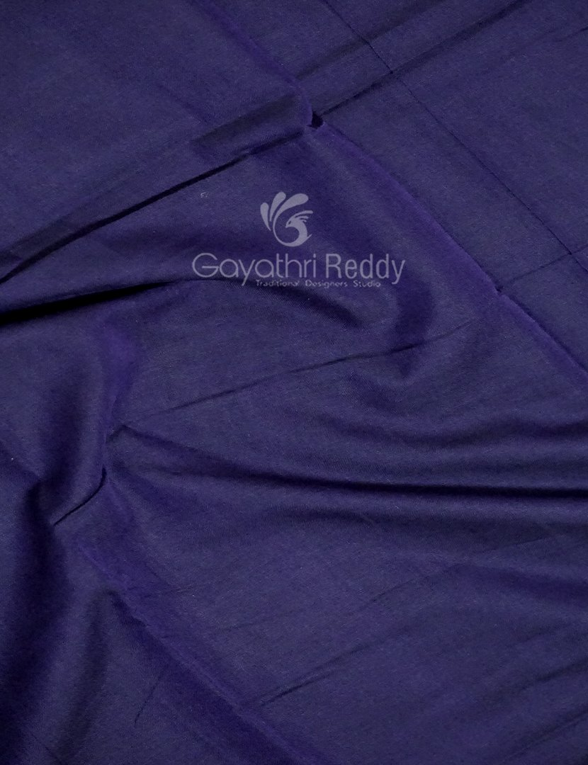 Kalanetha Dark Brinjal Coloured Pure Narayanpet Cotton Saree By Gayathri Reddy Designer Studio | Swadesiicart