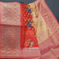 Shades of Red Colour Floral Design Banaras Semi Silk Saree By Gayathri Reddy Designer Studio | Swadesiicart