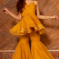 Pomcha Jaipur Murat Mustard Organza Sharara Set | Swadesiicart