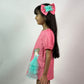 ArthLife Coral Pink Doll A-Line Dress
