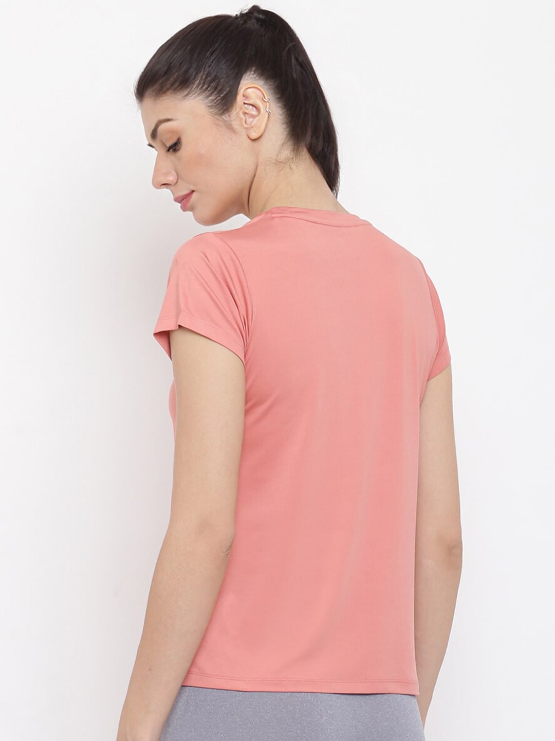 MKH Women Pink Dri-FIT Running T-shirt - Swadesiicart
