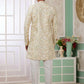 Raivat Ethnic Banarasi Jacquard Embroidery Indo Western Sherwani In Yellow Colour | Swadesiicart