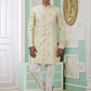 Raivat Ethnic Banarasi Jacquard Embroidery Indo Western Sherwani In Yellow Colour | Swadesiicart