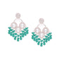Tehzeeb Creations Gold Polish Green Colour Earrings | Swadesiicart