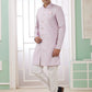 Raivat Ethnic Banarasi Jacquard Embroidery Indo Western Sherwani In Pink Colour | Swadesiicart