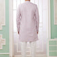 Raivat Ethnic Banarasi Jacquard Embroidery Indo Western Sherwani In Pink Colour | Swadesiicart