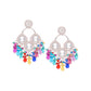 Tehzeeb Creations Gold Polish Multi Colour Earrings - Swadesiicart
