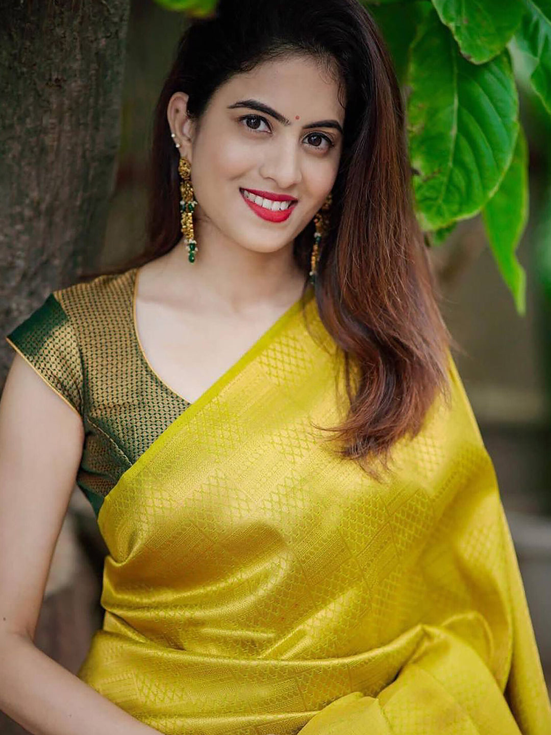 Kalini Woven Design Silk Cotton Zari Banarasi Saree | Swadesiicart