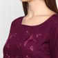 NOZ2TOZ Women Purple Rayon Kurta (1pc) - Swadesiicart
