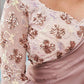 Tikhi Imli satin saree with sequence embroidered blouse | Swadesiicart