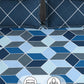 Story@home Arena Blue & Grey Geometric Printed 180 TC Queen Bedsheet & 2 Pillow Covers - Swadesiicart