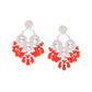 Tehzeeb Creations Gold Polish Red Colour Earrings | Swadesiicart