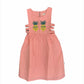 ArthLife Peach Pineapple Embroidered Dress