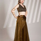 Brown Burberry Organza Solid Fancy Designer Saree - Nafisa