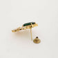 Nuyug 22K Gold Plated Emerald Fern Muse Stud Earrings | Swadesiicart