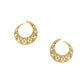 Moissanite Gold plated Round Earrings - Ruby Raang | Swadesiicart
