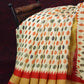 Combo of Off White and Red Patan Patola Semi Chanderi Saree By Gayathri Reddy Designer Studio | Swadesiicart
