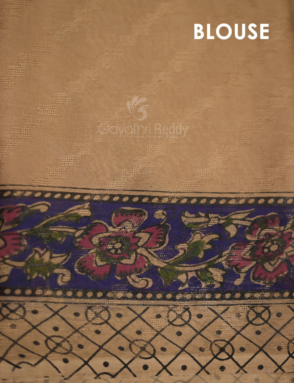 Ink Blue With Light Chikoo Leheriya Georgette Saree By Gayathri Reddy Designer Studio | Swadesiicart