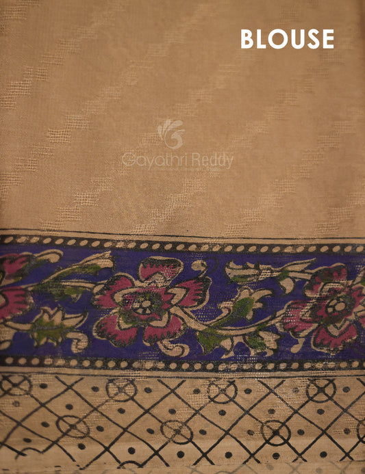 Ink Blue With Light Chikoo Leheriya Georgette Saree By Gayathri Reddy Designer Studio | Swadesiicart