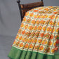 Shades of Light Apple Green And Parrot Green Colour Blouse Ikat Design Semi Chanderi Saree By Gayathri Reddy Designer Studio | Swadesiicart