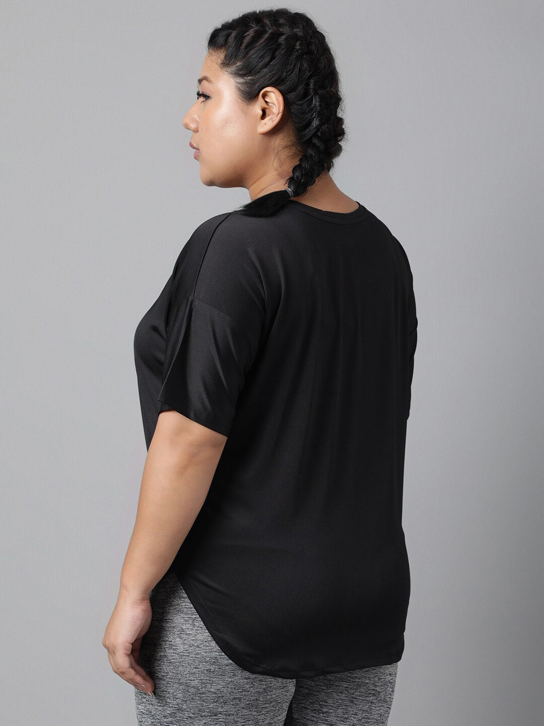 MKH Plus Size Typography Printed Dri-FIT Sports T-Shirt - Swadesiicart