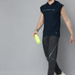 Alcis Men Navy Blue Typography Printed Slim Fit Running T-shirt | Swadesiicart
